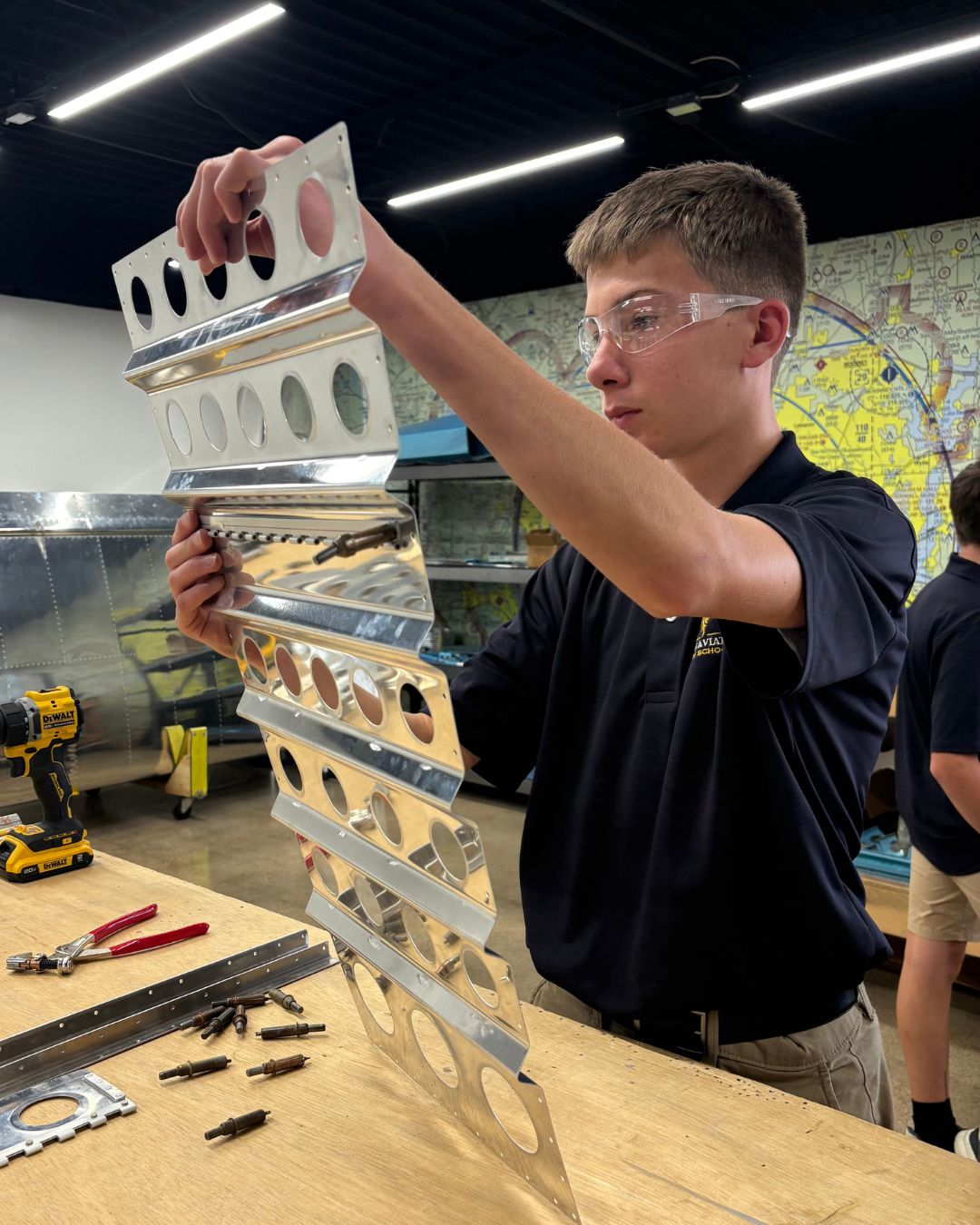 rahs-2026-aircraft-maintenance-2 Rising Aviation High School Aircraft Maintenance student