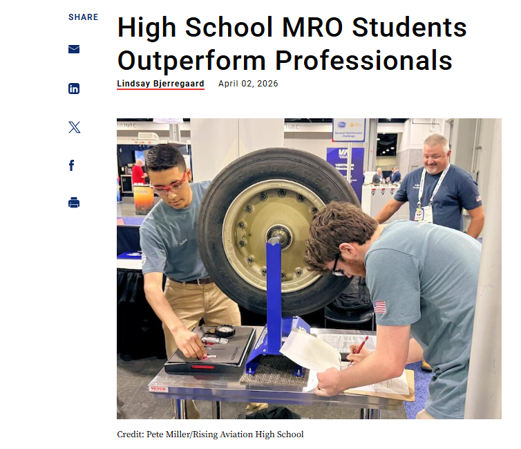 Rising Aviation high School Aviation Week Feature