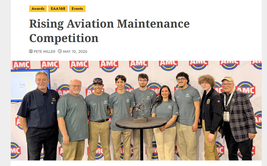 EAA Rising Aviation Maintenance Competition Article